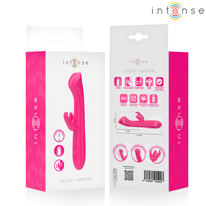 INTENSE - JULIETA RABBIT VIBRATOR 18.6 CM 10 VIBRATIONS PINK - D-242078