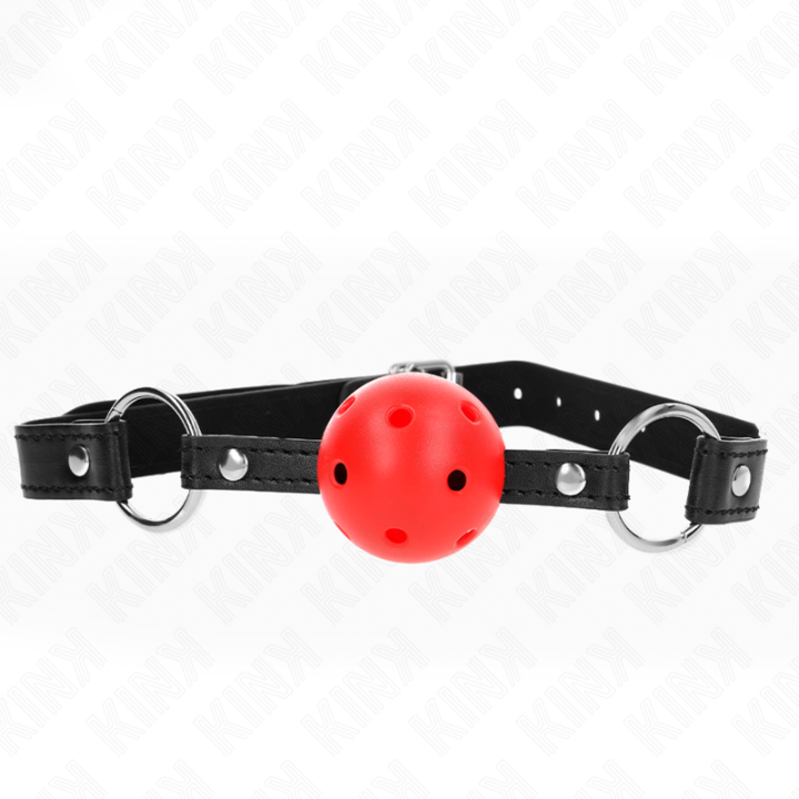 KINK - HOLLOW HARD RED BALL 4.5 CM GAG MODEL 1 63.5 X 2 CM - D-240836
