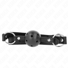 KINK - HOLLOW HARD BLACK BALL 4.5 CM GAG MODEL 1 63.5 X 2 CM - D-240837