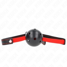 KINK - HOLLOW HARD MOUTH 4.5 CM GAG WITH ELASTIC BELT 56 x 1.5 CM - D-240846
