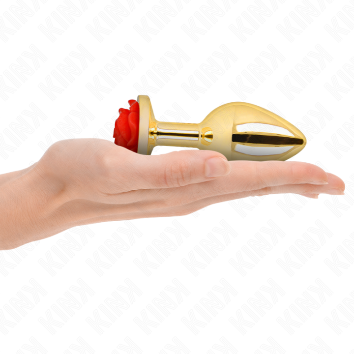 KINK -  PLUG ANAL GOLD ROSE RED SIZE L - D-242591