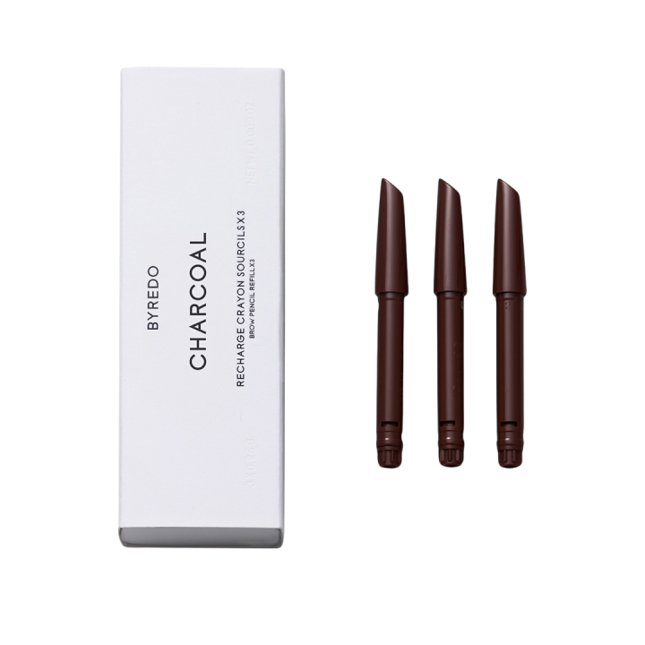 Set Trio, Byredo, All-In-One, Eyebrow Cream Pencil, 04, Charcoal, Refill, 3 pcs, 0.25 g