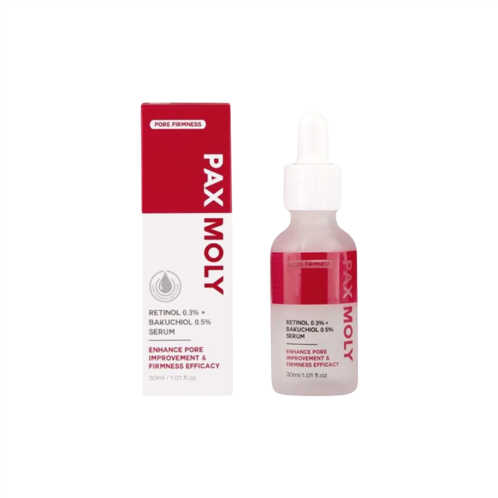 PaxMoly, Daily High Strength, 0.3% Retinol + 0.5% Bakuchiol, Anti-Aging & Repairing, Night, Serum, For Face, 30 ml