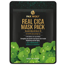 PaxMoly, Real Cica, Soothing & Brightening, Sheet Mask, Face, Day & Night, 25 ml