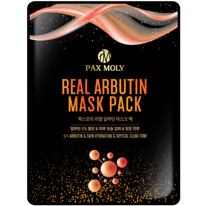 PaxMoly, Real Arbutin, Hydrating, Sheet Mask, For Face, 25 ml