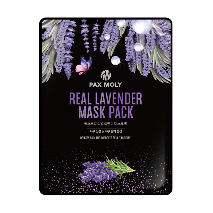 PaxMoly, Real Lavender, Elasticity, Sheet Mask, For Face, 25 ml