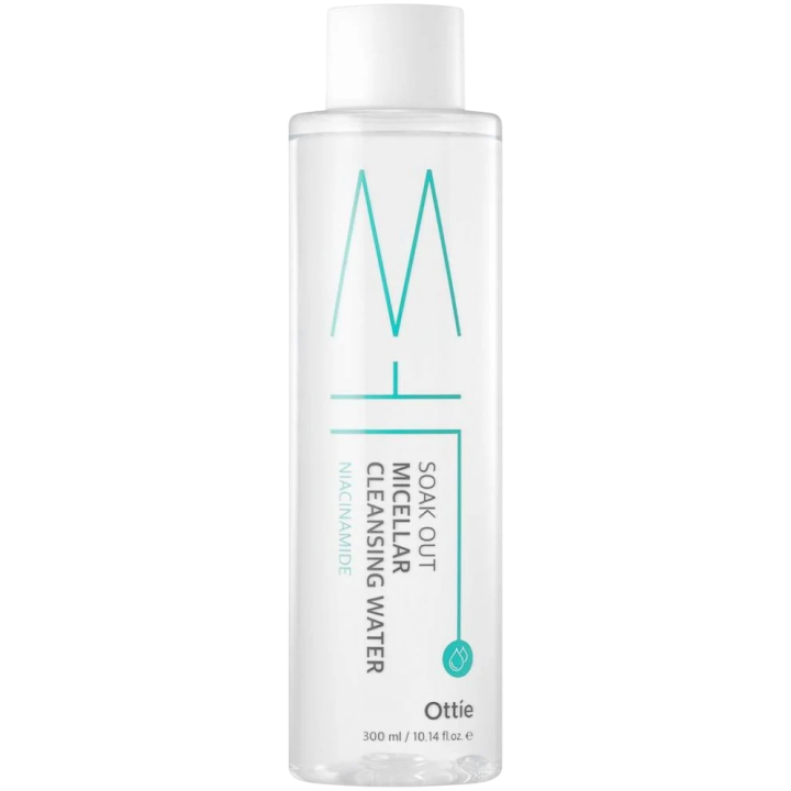 Ottie, Soak Out, Cleansing & Soothing, Micellar Water, Sensitive, 300 ml