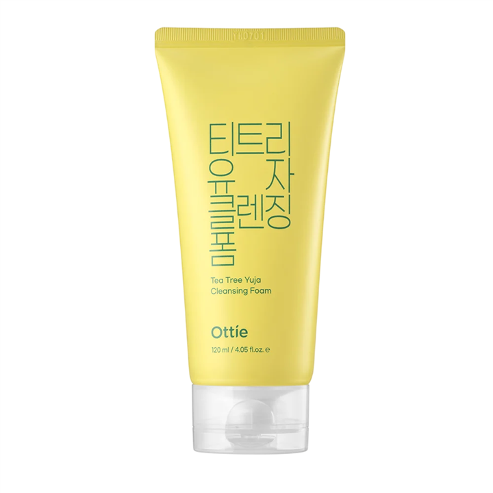 Ottie, Tea Tree Yuja, Eliminates Impurities, Cleansing Foam, 120 ml