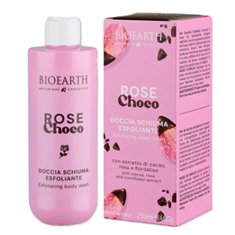 Bioearth, Rose Choco, Cleansing & Exfoliating, Shower Gel, For All Skin Types, 250 ml