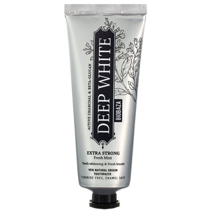 Biobaza, Deep White, Natural Ingredients, Whitening & Remineralising, Toothpaste, 75 ml