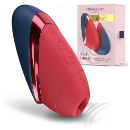 WOMANIZER - NEXT LIBERTY 3D PLEASURE AIR CLITORAL STIMULATOR BLUE/RED - D-246840