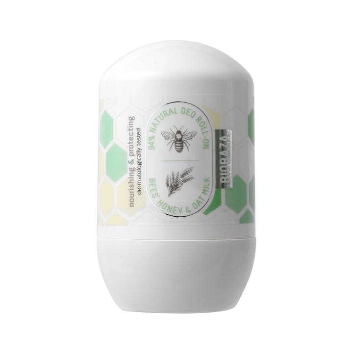 Biobaza, Bee's Honey & Oat Milk, Natural Ingredients, Soothing & Nourishing, Deodorant Roll-On, Unisex, 50 ml