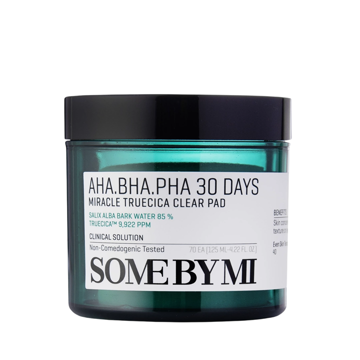 Some By Mi, Aha-Bha-Pha 30 Days Miracle, Exfoliating, Soothing & Pore-Minimising, Cleansing Pads, 70 pcs