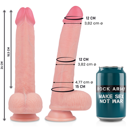 ROCKARMY - LIQUID SILICONE PREMIUM KINGCOBRA REALISTIC 24 CM -O- 4.77 CM - D-223367