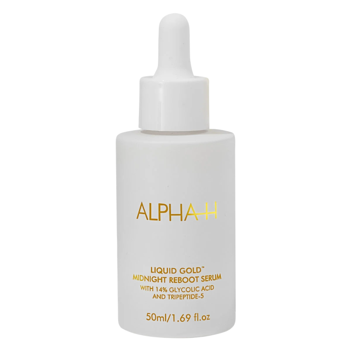 Alpha-H, Midnight Reboot, Glycolic Acid, Exfoliating, Firming, Brightening, Night, Serum, For Face, 50 ml