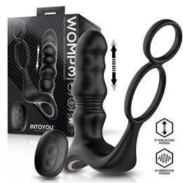 Womp Prostate Massager with Vibration, Thrusting and Remote - U-103