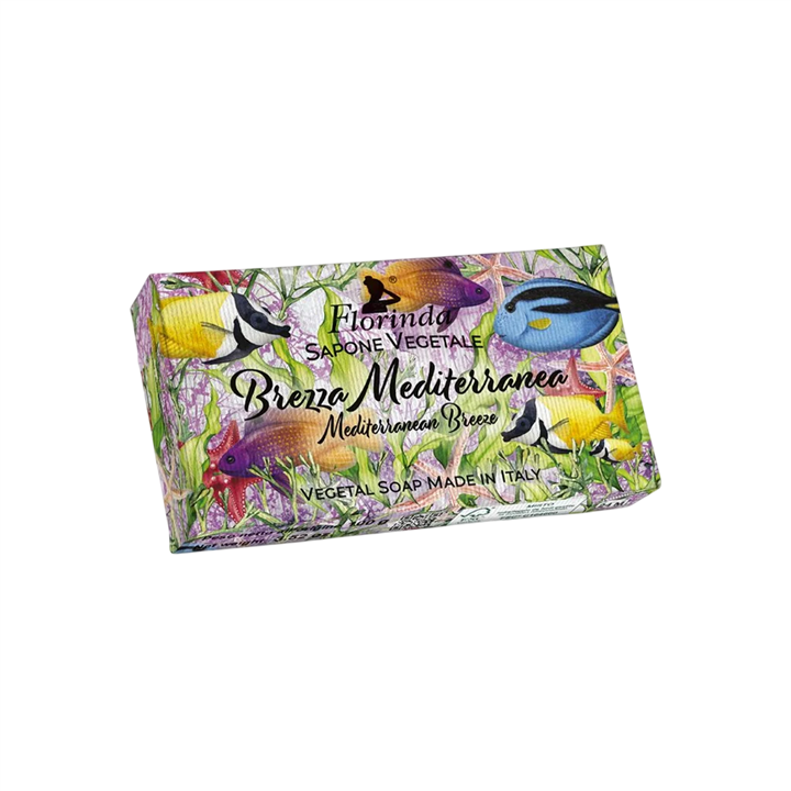 Florinda, Mediterranean Breeze, Vegan, Hydrating, Scented Soap Bar, Body, 100 g