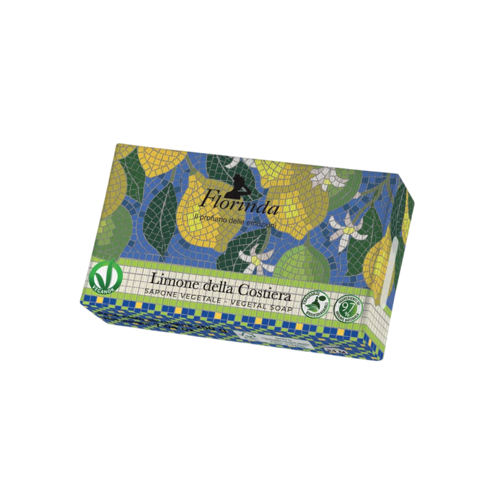 Florinda, Limone Della Costiera, Vegan, Hydrating, Scented Soap Bar, Body, 100 g