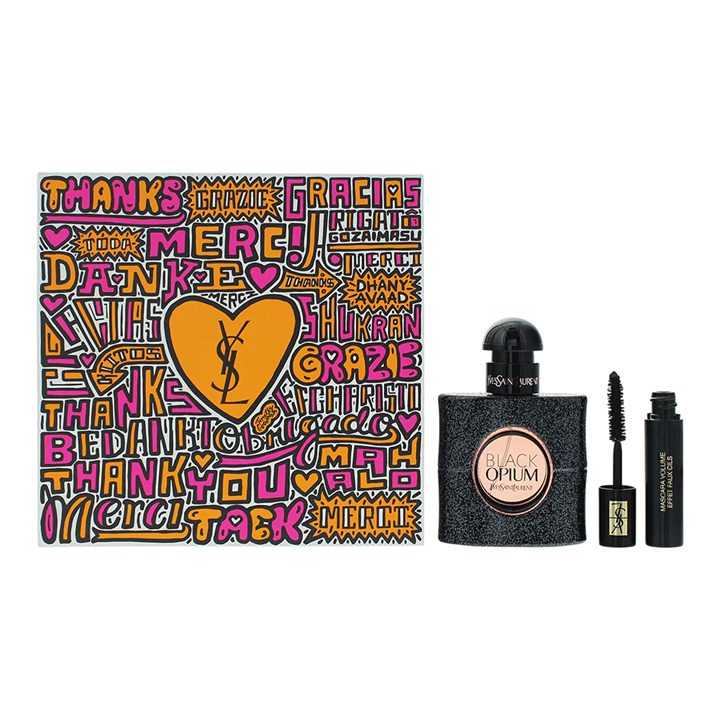 Set Yves Saint Laurent: Black Opium, Eau De Parfum, For Women, 30 ml + Volume Effet Faux Cils, Mascara, Black, 2 ml *Miniature
