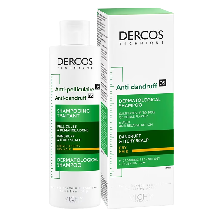 Vichy, Dercos Sensitive, Hair Shampoo, Anti-Dandruff, 200 ml