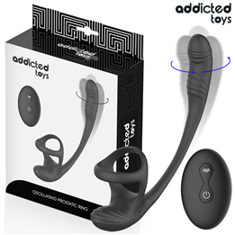 ADDICTED TOYS - ANAL PLUG WITH VIBRATION AND 360º WAVING AND TESTICLE STIMULATOR - D-245122