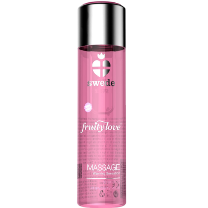 SWEDE - FRUITY LOVE WARMING EFFECT MASSAGE OIL SPARKLING STRAWBERRY WINE 120 ML - D-227011
