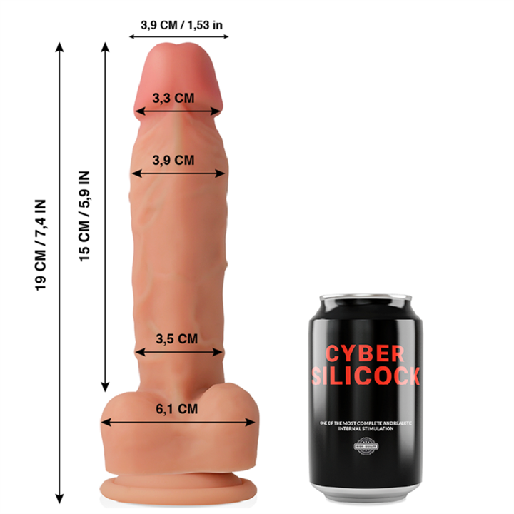 CYBER SILICOCK - OLIVER ULTRA REALISTIC SOFT LIQUID SILICONE 19 CM -O- 3.9 CM - D-227295