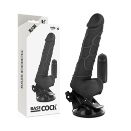 BASECOCK - REALISTIC VIBRATOR REMOTE CONTROL BLACK 18.5 CM -O- 4CM - D-223020
