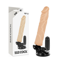 BASECOCK - REALISTIC VIBRATOR REMOTE CONTROL FLESH 21 CM -O- 4 CM - D-223025