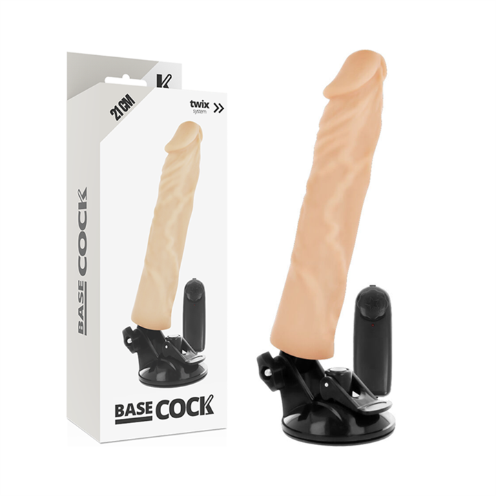 BASECOCK - REALISTIC VIBRATOR REMOTE CONTROL FLESH 21 CM -O- 4 CM - D-223025