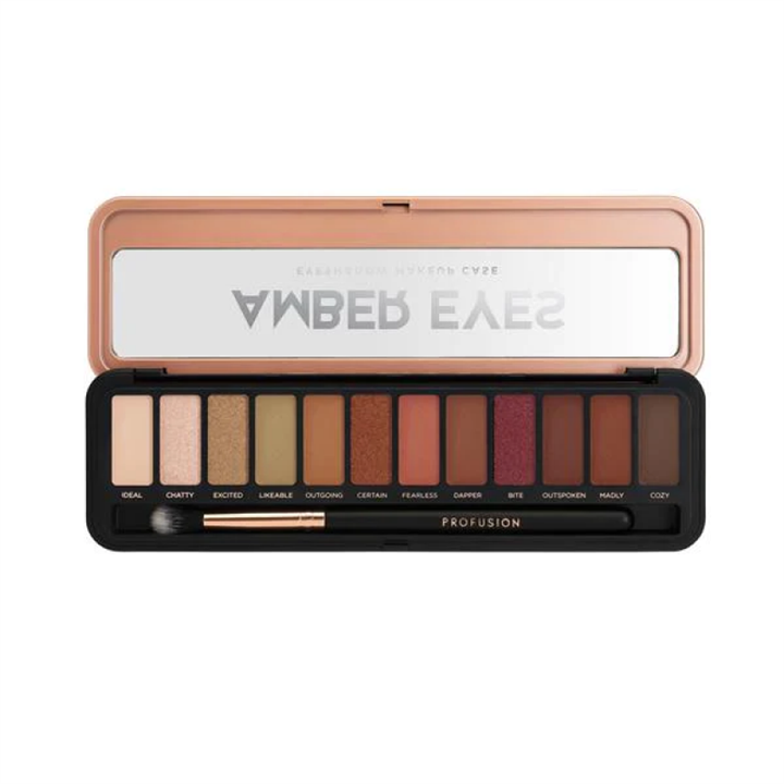 Profusion Cosmetics, Amber Eyes, Eyeshadow Palette, 12 g