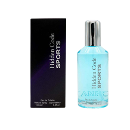 Fine Perfumery, Hidden Code Sports, Eau De Toilette, For Men, 100 ml
