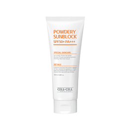 Cell By Cell, Powdery Sunblock, Protecting The Skin Barrier, Sunscreen Cream, For Face, SPF 50+, 100 ml
