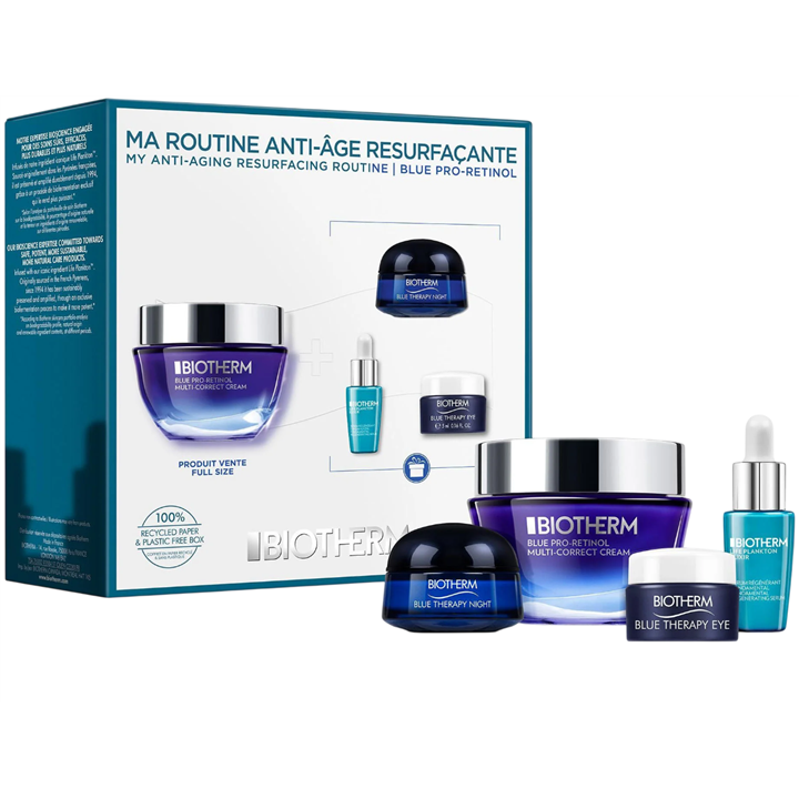 Set Biotherm: Blue Pro-Retinol, Multi Correcting, Cream, For Face, 50 ml + Life Plankton Elixir, Regenerating, Day & Night, Seru