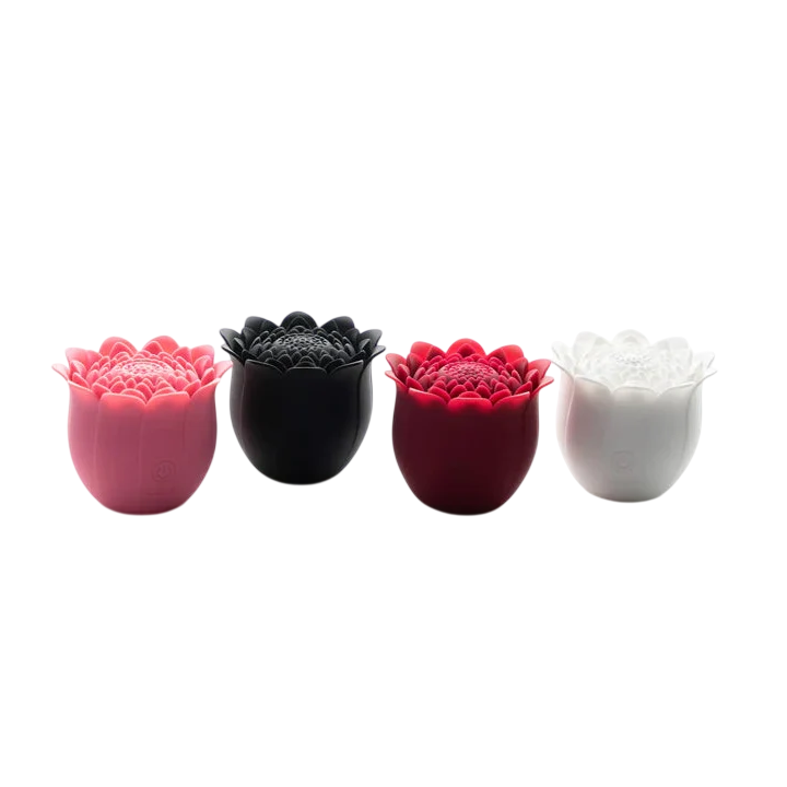 Cere, Diviner, Clit Suckers, Chrysanthemum Vibrator, USB Rechargeable, Medical Silicone, Waterproof, White