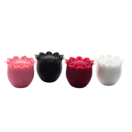 Cere, Diviner, Clit Suckers, Chrysanthemum Vibrator, USB Rechargeable, Medical Silicone, Waterproof, Burgundy