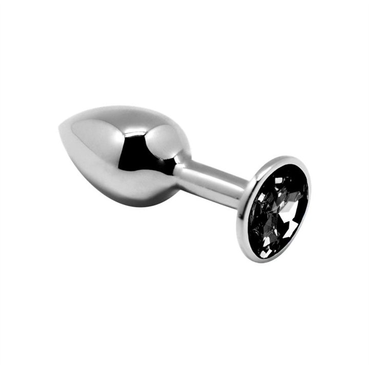 Anal Plug with Black Jewel Size M - A-70446