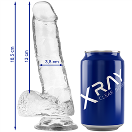 X RAY - CLEAR COCK WITH BALLS 18.5 CM -O- 3.8 CM - D-224101