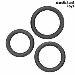 ADDICTED TOYS - SET OF FLAT SILICONE RINGS - D-242834