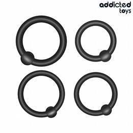ADDICTED TOYS - SET OF PRESSURE SILICONE RINGS - D-242837