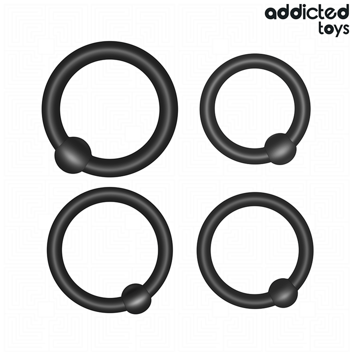 ADDICTED TOYS - SET OF PRESSURE SILICONE RINGS - D-242837