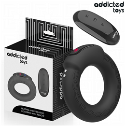 ADDICTED TOYS - HEATING EFFECT VIBRATING COCK RING REMOTE CONTROL - D-244704