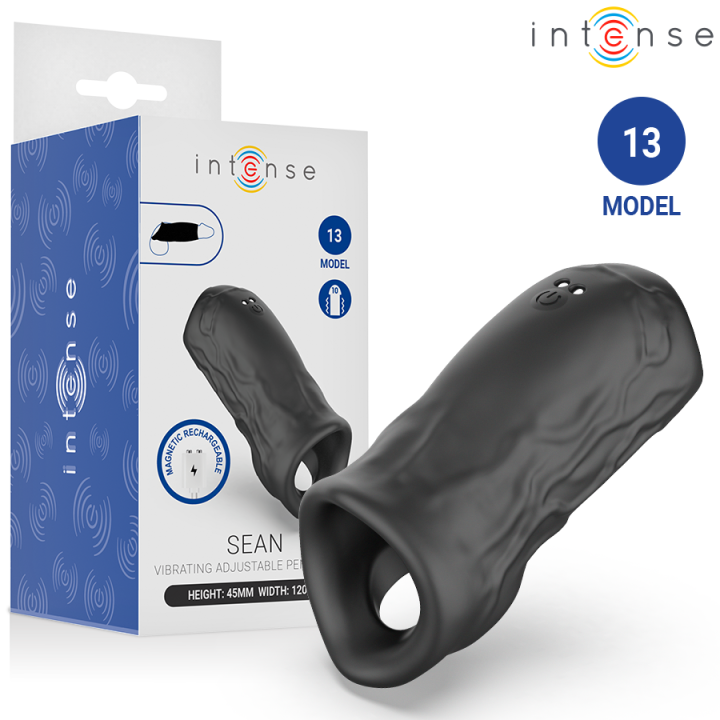 INTENSE - SEAN VIBRATING ADJUSTABLE PENIS RING MODEL 13 - D-245152