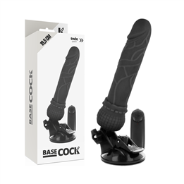 BASECOCK - REALISTIC VIBRATOR REMOTE CONTROL BLACK 19.5 CM -O- 4 CM - D-223018