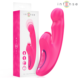 INTENSE - EMI VIBRATOR 13.5 CM MULTIFUNCTION 3 IN 1 10 VIBRATIONS PINK - D-244479