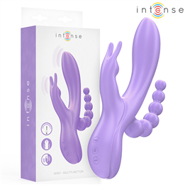 INTENSE - MIKO TRIPLE VIBRATOR RABBIT & STIMULATOR & ANAL 7 VIBRATIONS PURPLE - D-244485