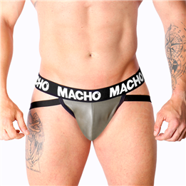 MACHO - MX27GR LEATHER JOCK GRAY BEIGE XL - D-233429