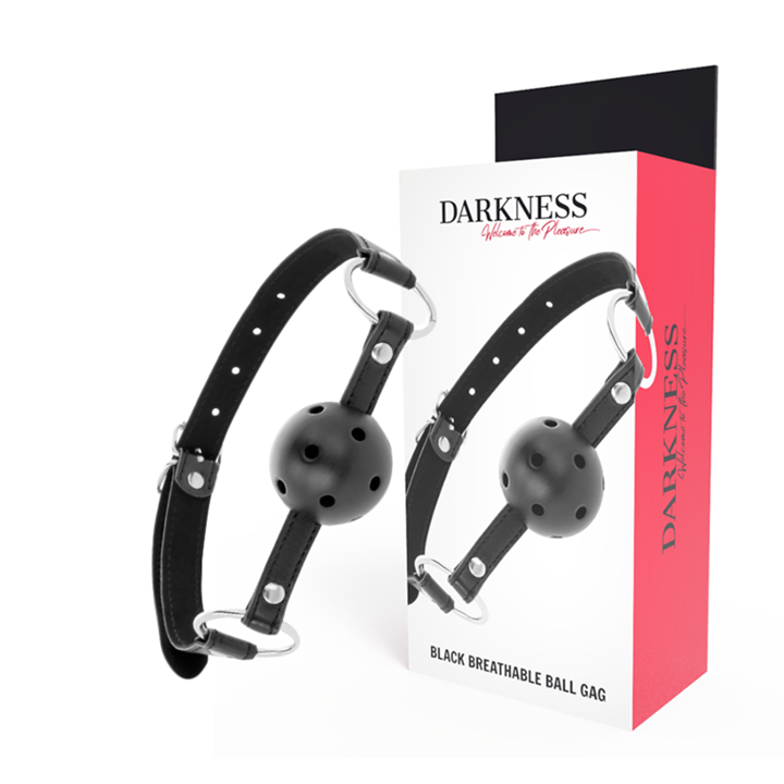 DARKNESS - BLACK BREATHABLE GAG - D-221195