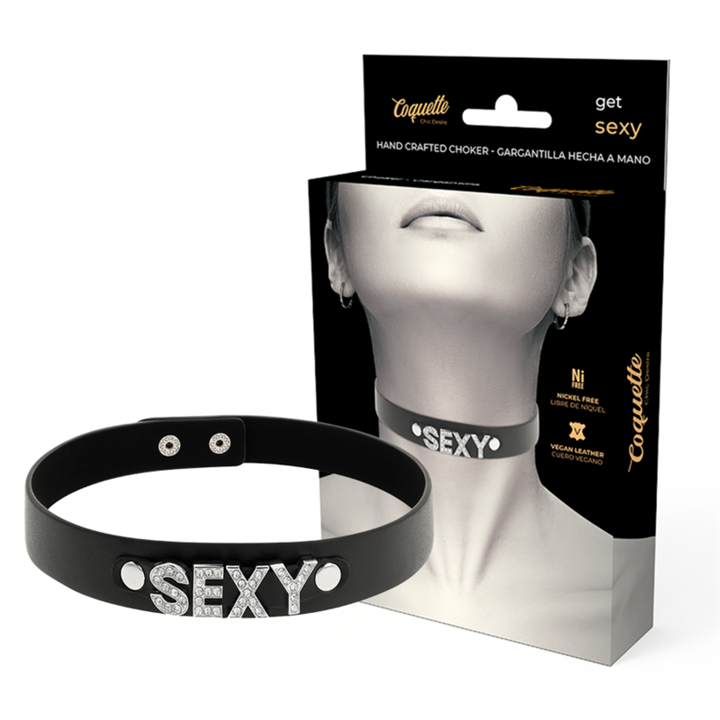COQUETTE CHIC DESIRE - SEXY VEGAN LEATHER CHOKER - D-229291