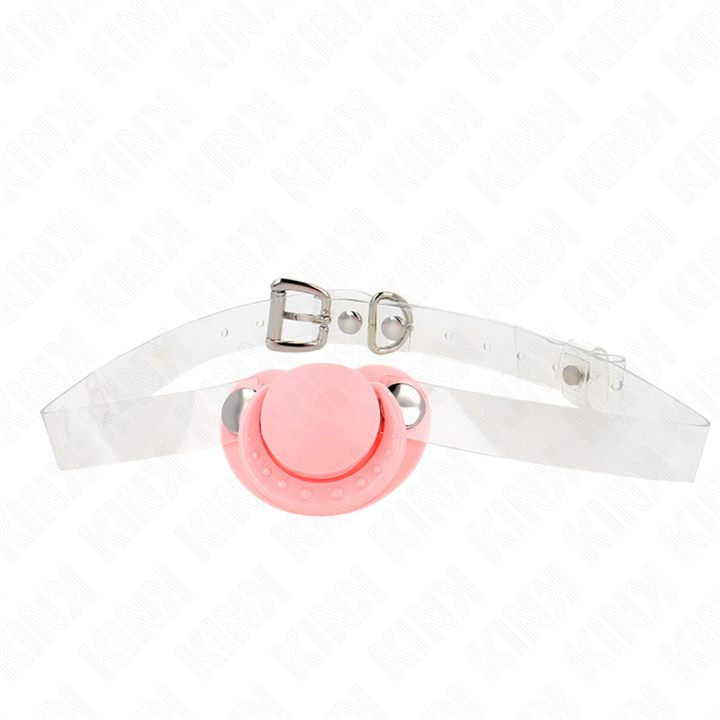 KINK - PINK PACIFIER SHAPED GAG 5.5 x 4 CM ADJUSTABLE 43-60 CM - D-240821